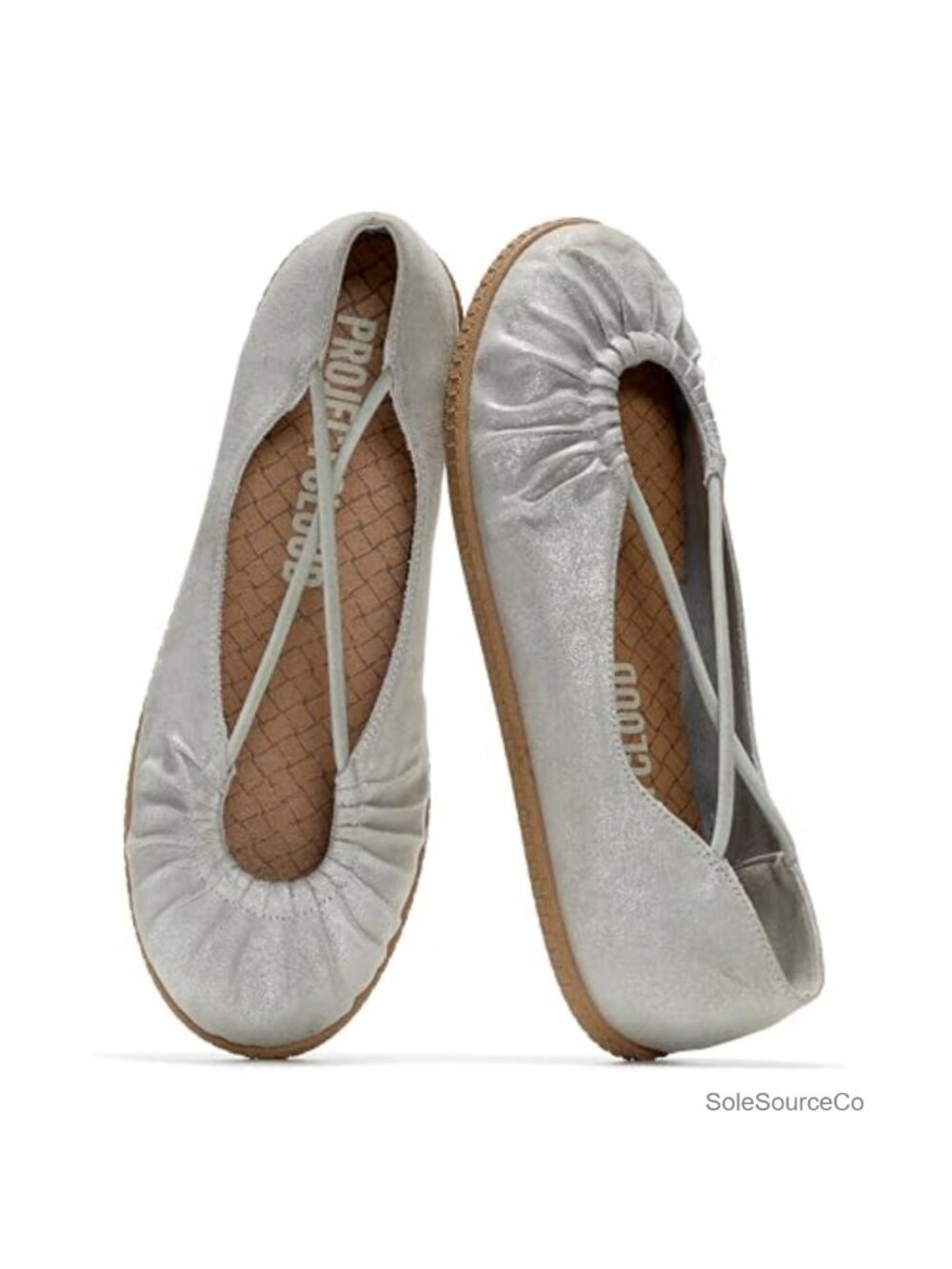 Suede Ballet Flats Women Slip-On Memory Foam Comfort Shoes